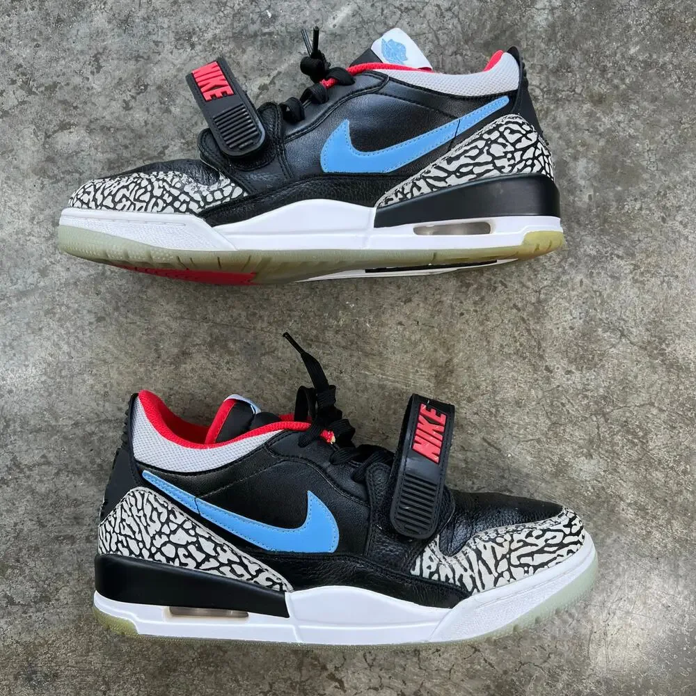 Jordan Legacy 312 Low Chicago Flag Black Blue Red Men’s 9.5